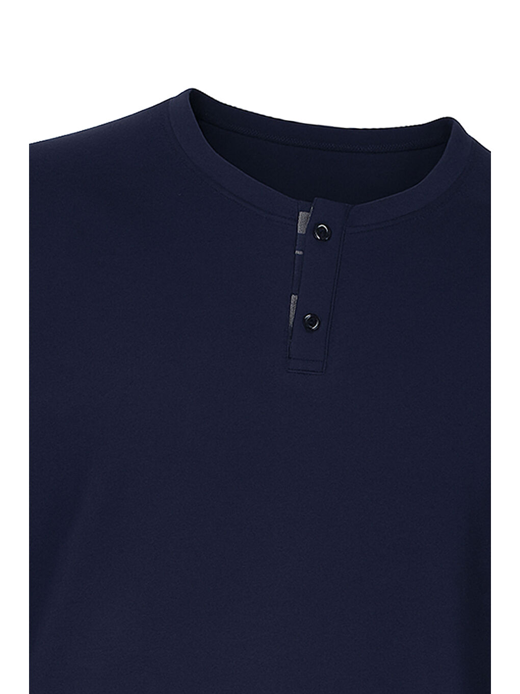 Lacivert Micro Süet Patlı Düğme Detaylı Erkek Pijama Takımı-3