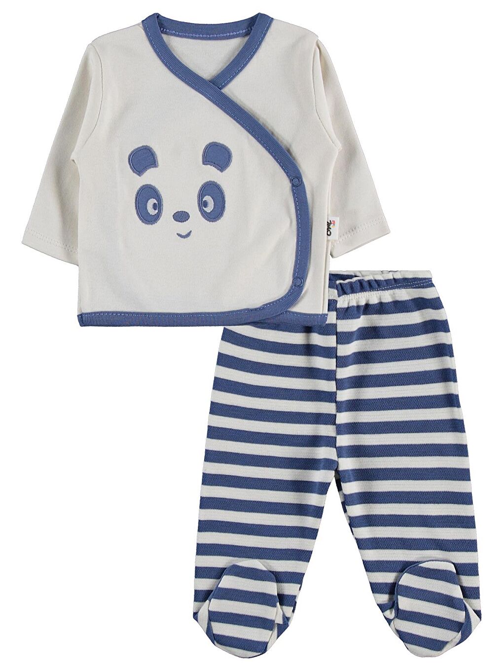 Baby Erkek Bebek Pandalı 10'lu 0-24 Ay Zıbın Setleri - Lacivert-1