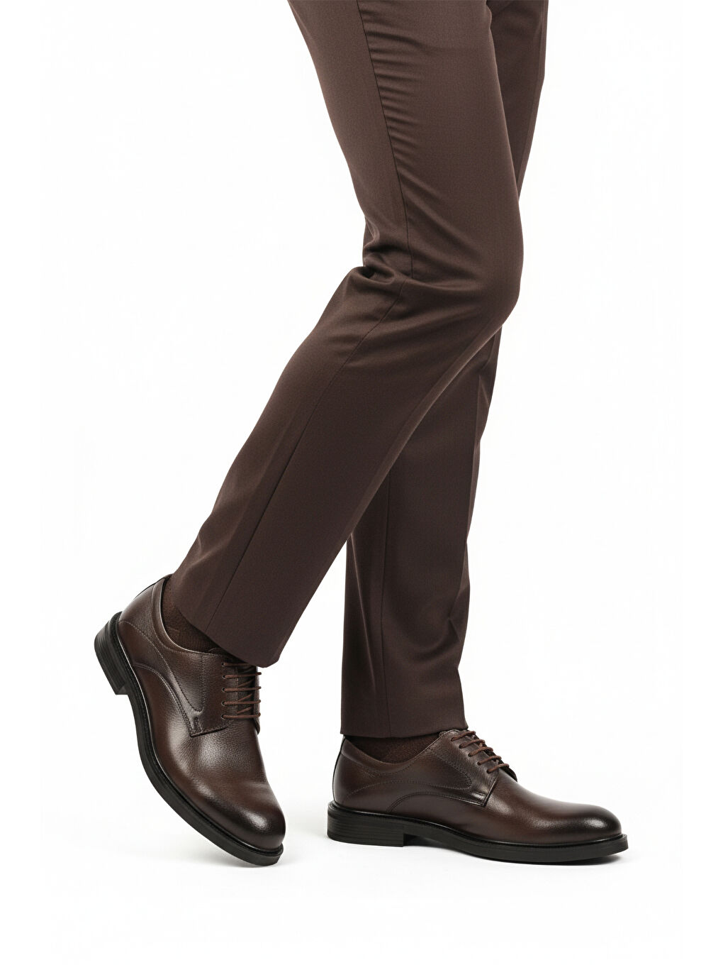 Kahverengi Kahve Hakiki Deri Kaymaz Taban Erkek klasik Ayakkabı 623 M