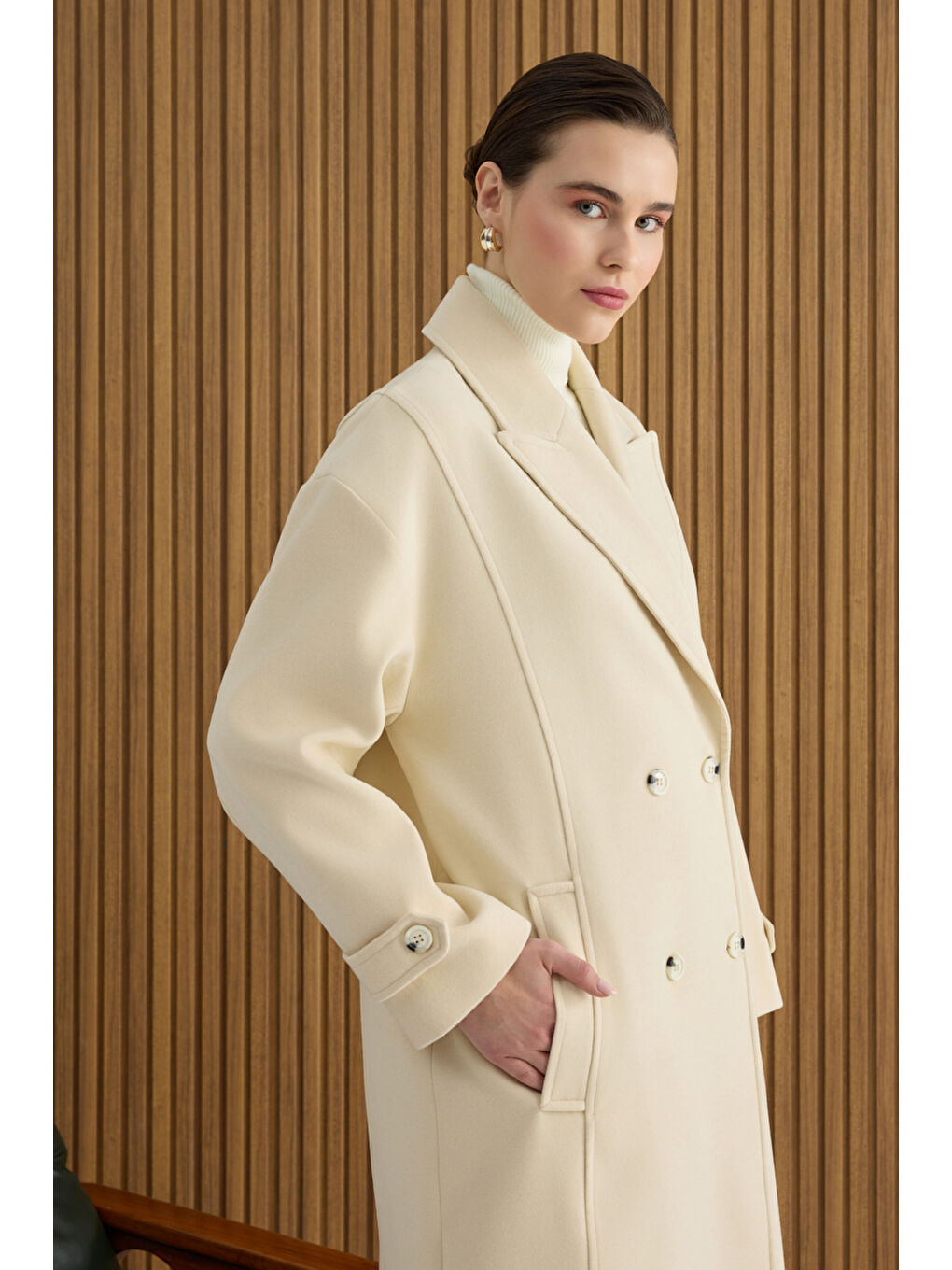 Bej Kruvaze Kapama Kaban-1