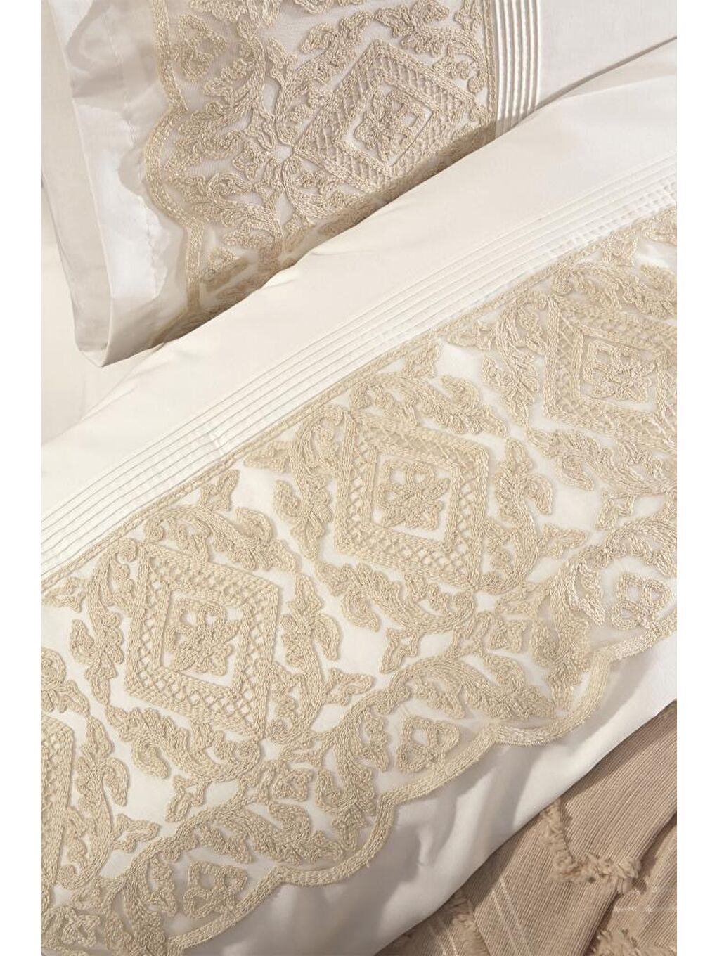 Hürrem 10 Parça Battaniyeli Çeyiz Seti Bej-4