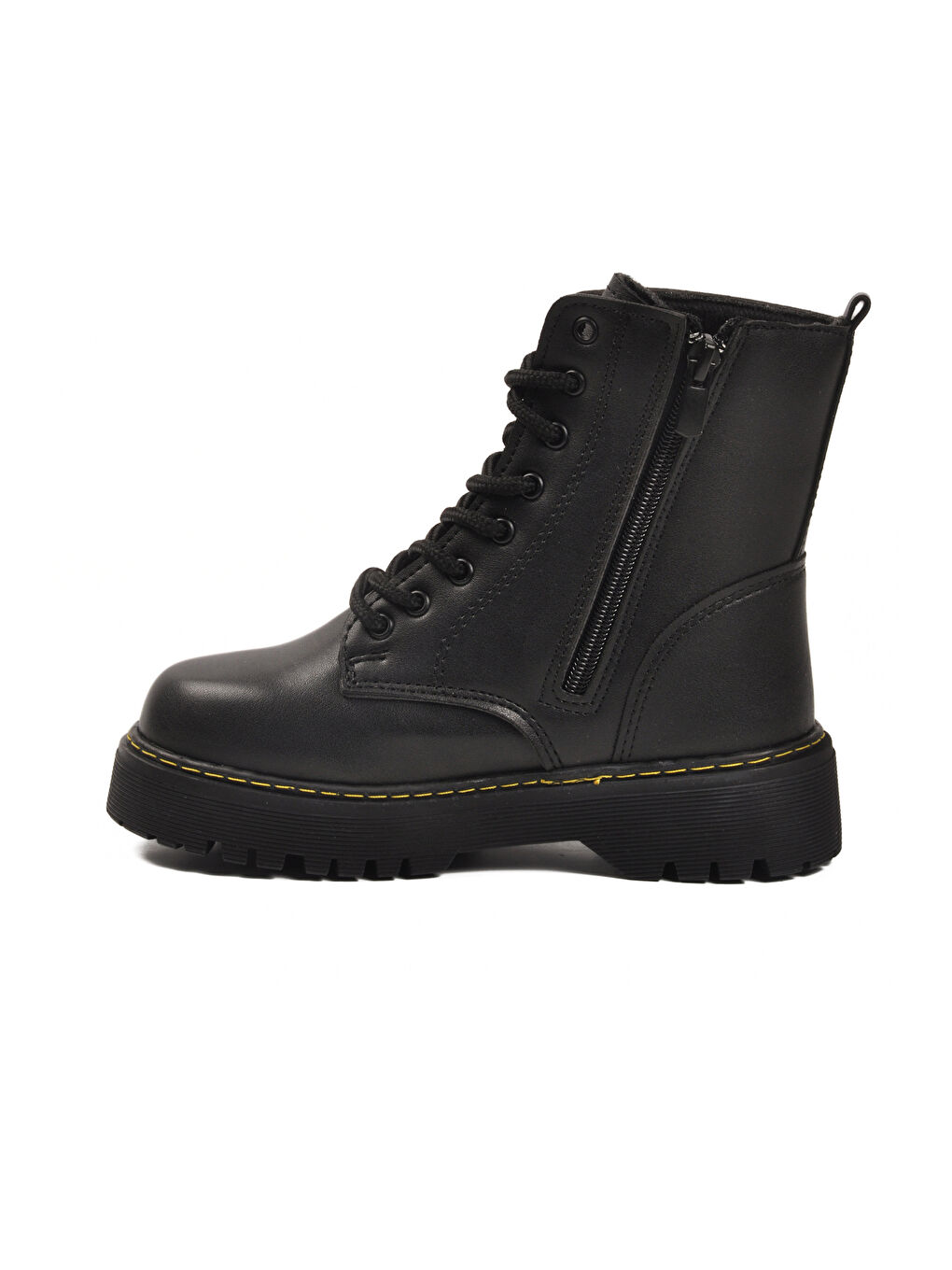 Siyah İçi Polarlı Bağcıklı Fermuarlı Kaymaz Kız Çocuk Bot Dale 05 F-1