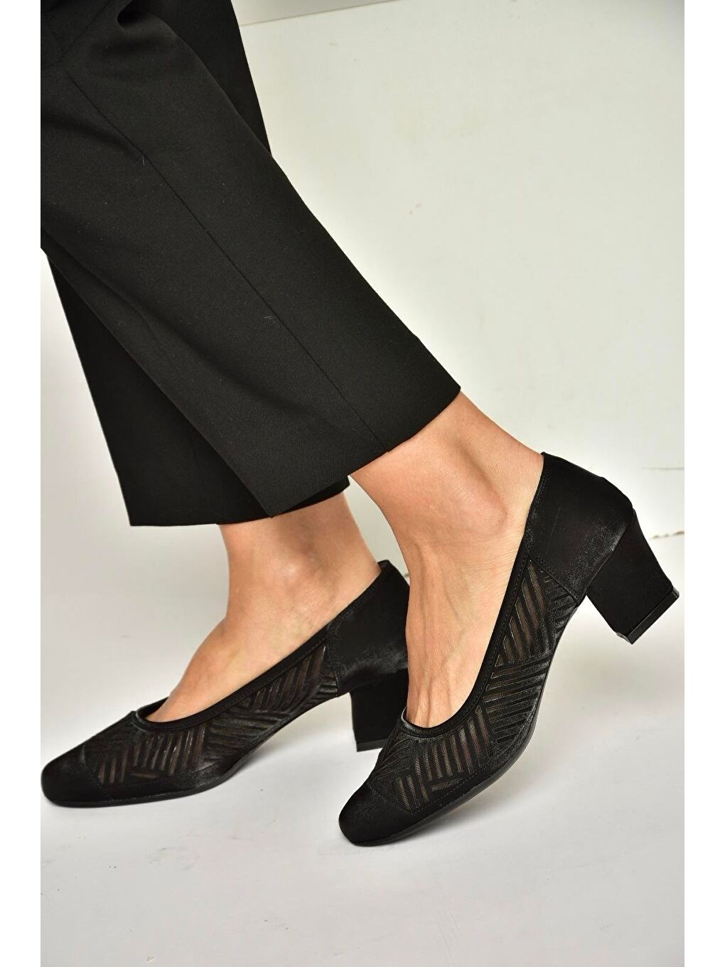 Siyah Kadın Topuklu Ayakkabı Y820850104-1