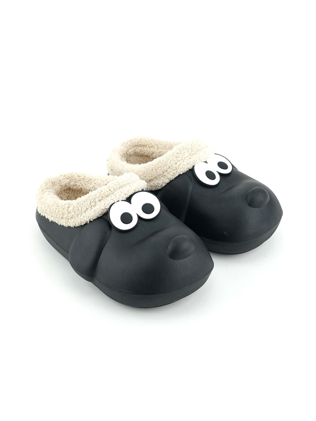 Siyah Kadın Kışlık Ev Bahçe ve Islak Zemine Uygun Eva İçi Pelüşlü Ev Botu-2