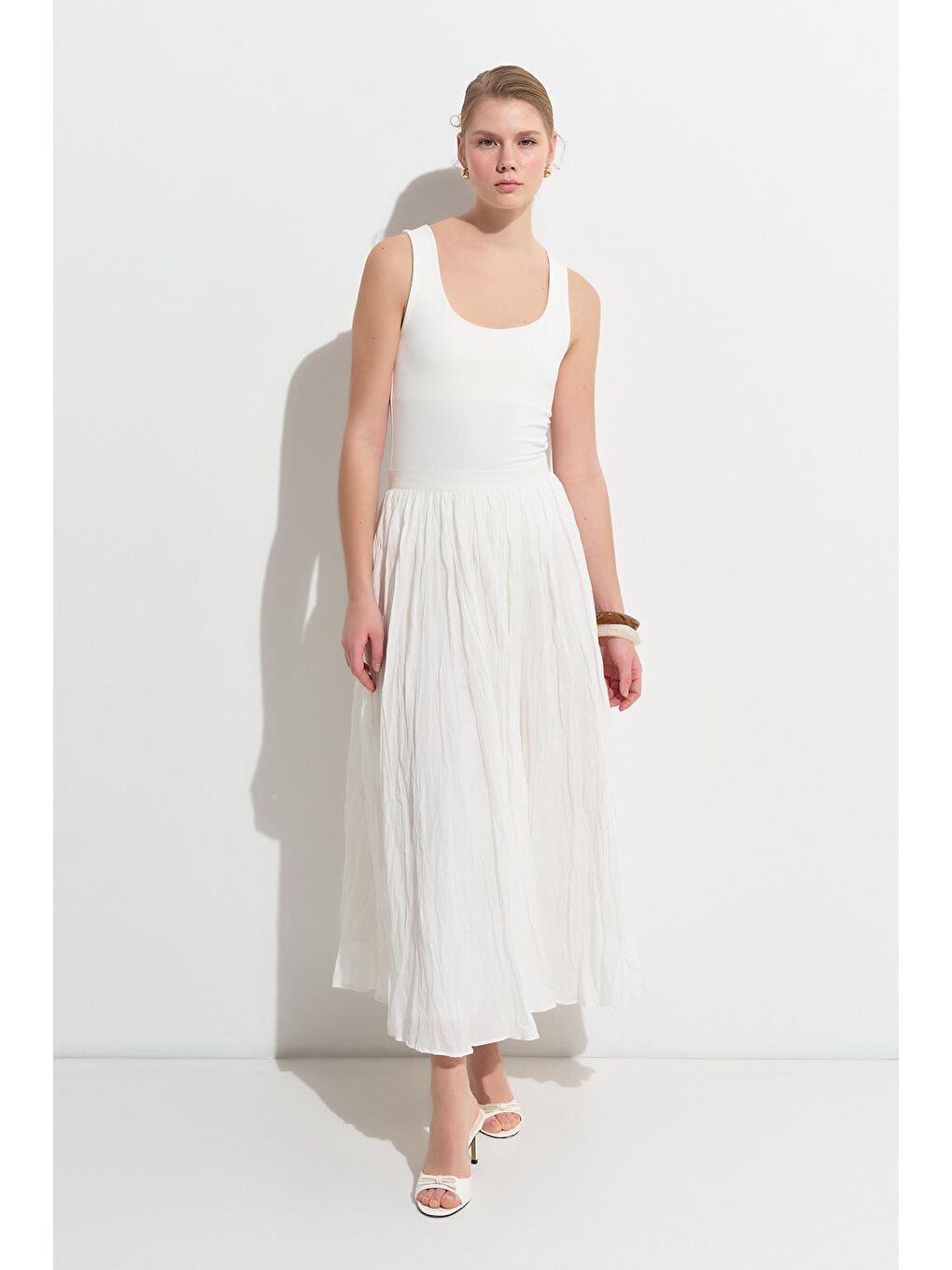 Nora Piliseli Etek Ekru-1