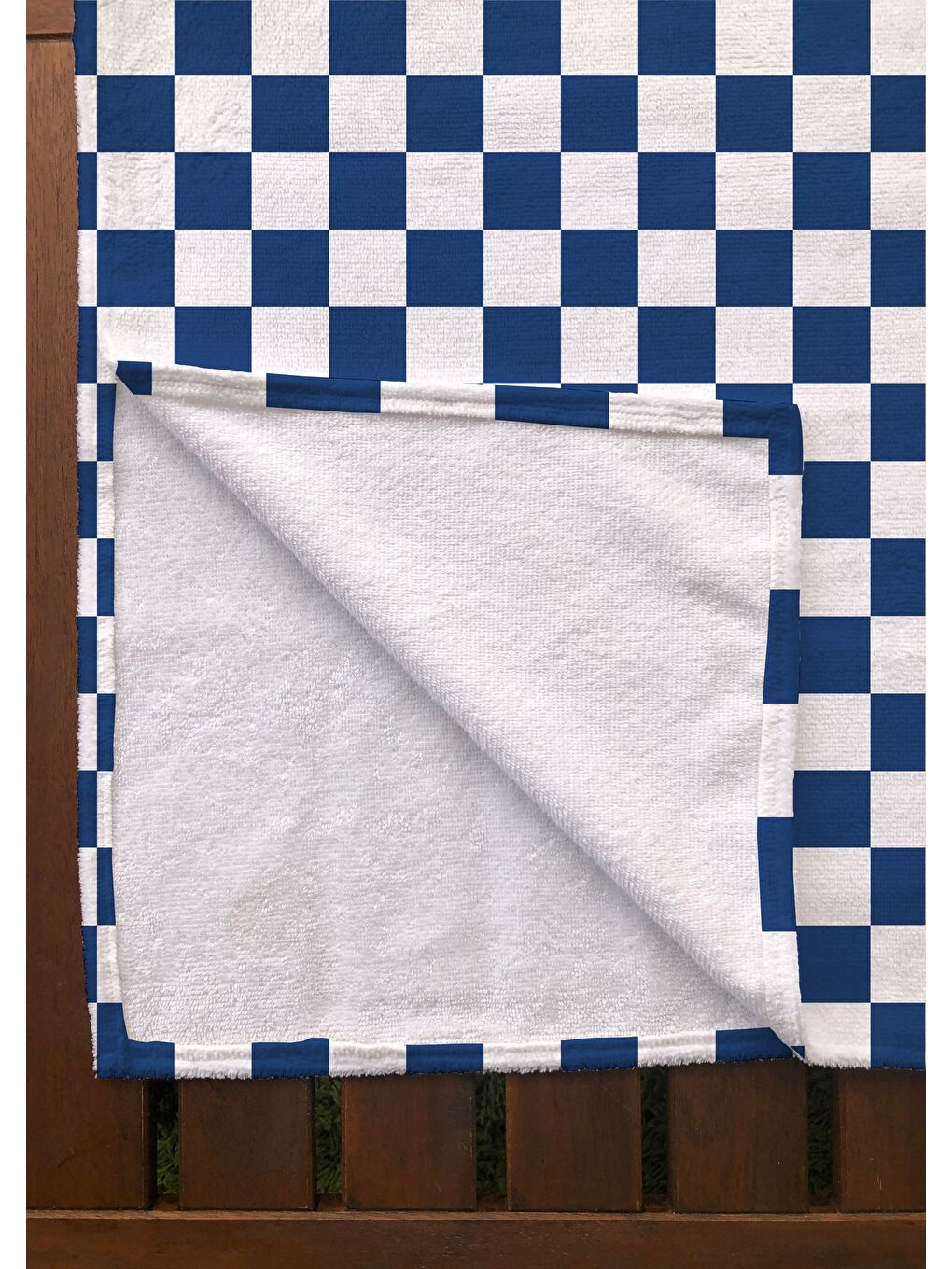 Karışık Renkli Dama Desenli Havlu 75x150 cm   Plaj   Banyo Kullanımına Uygun   Hızlı Kuruyan Yumuşak Kumaş-1