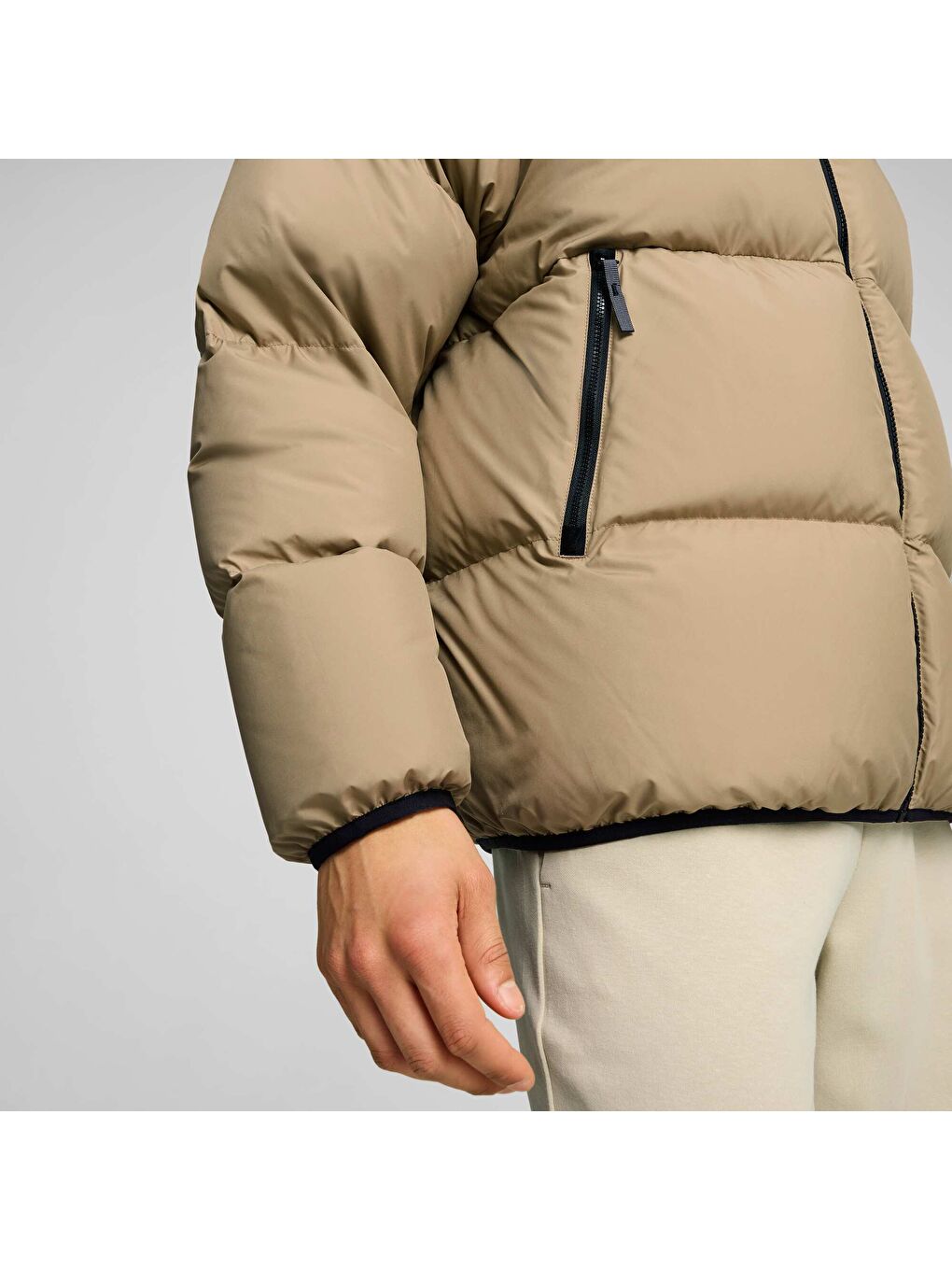 Kahverengi Erkek Şişme Mont-1