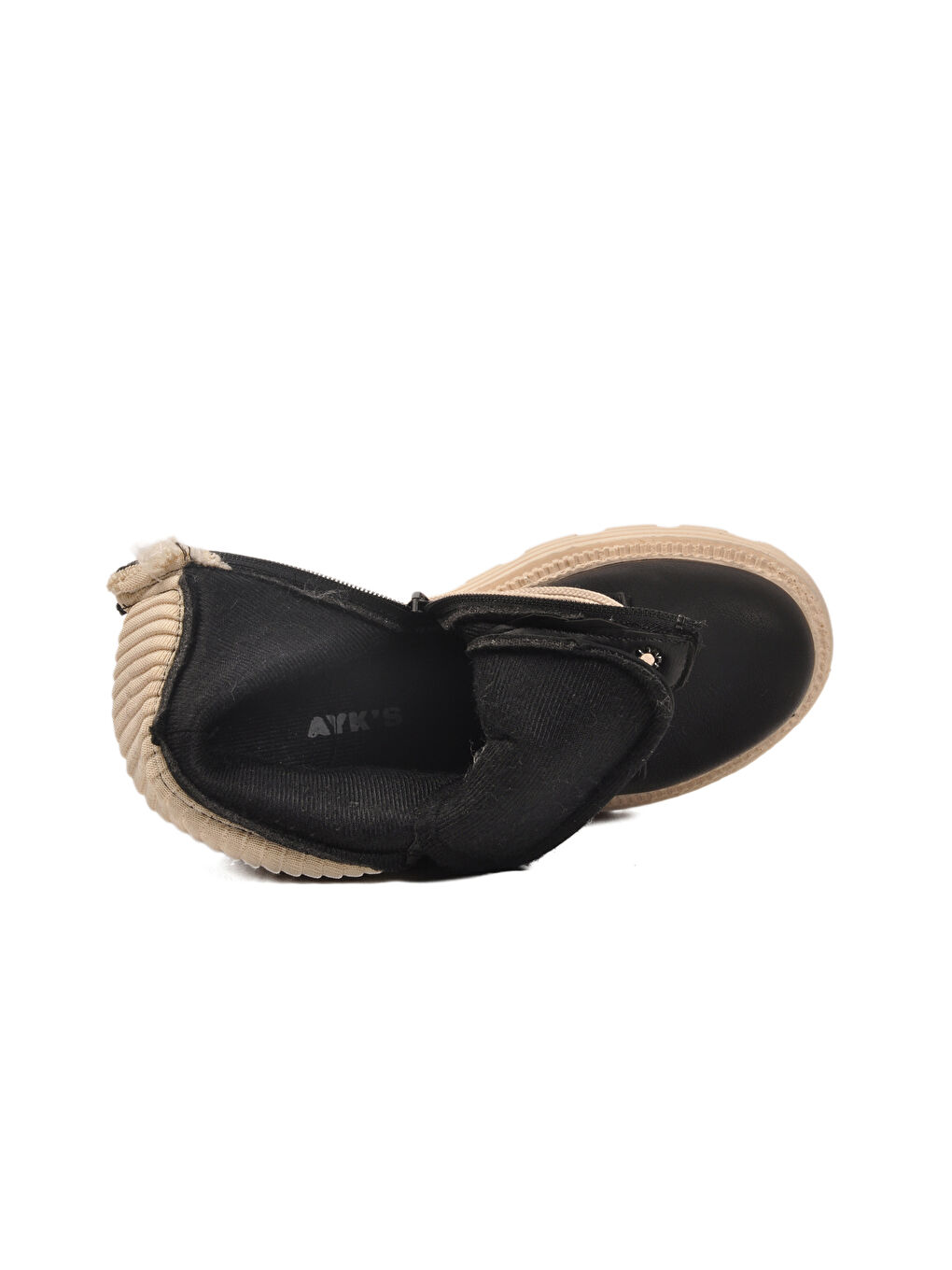 Siyah Bej Polarlı Kaymaz Taban Kadın Bot Serpa 5200 Z-3