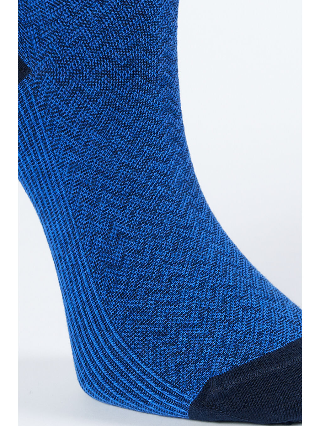 Erkek Mavi-Lacivert Tekli Bambulu Soket Çorap