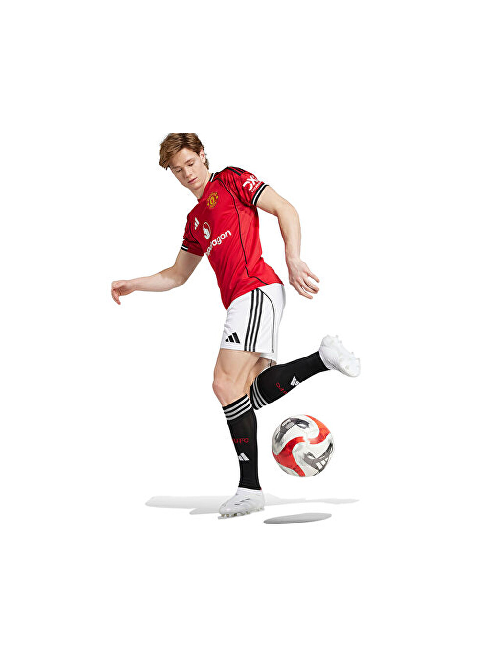 Erkek Manchester United 25/26 İç Saha Şortu Erkek Futbol Şortu Jı7430 Beyaz-2