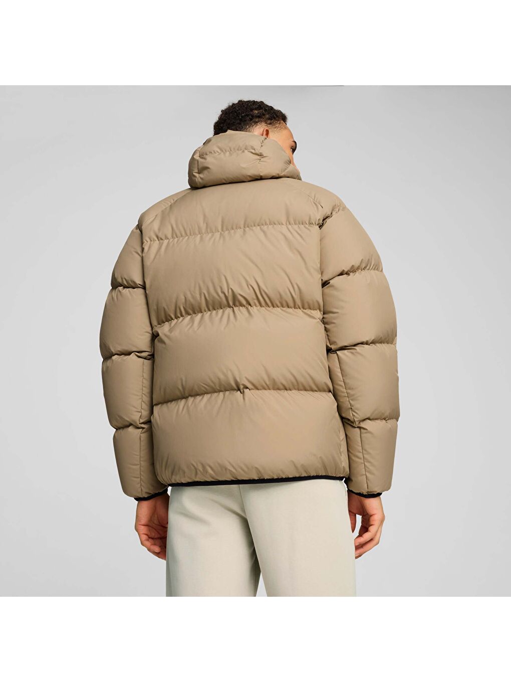 Kahverengi Erkek Şişme Mont-2