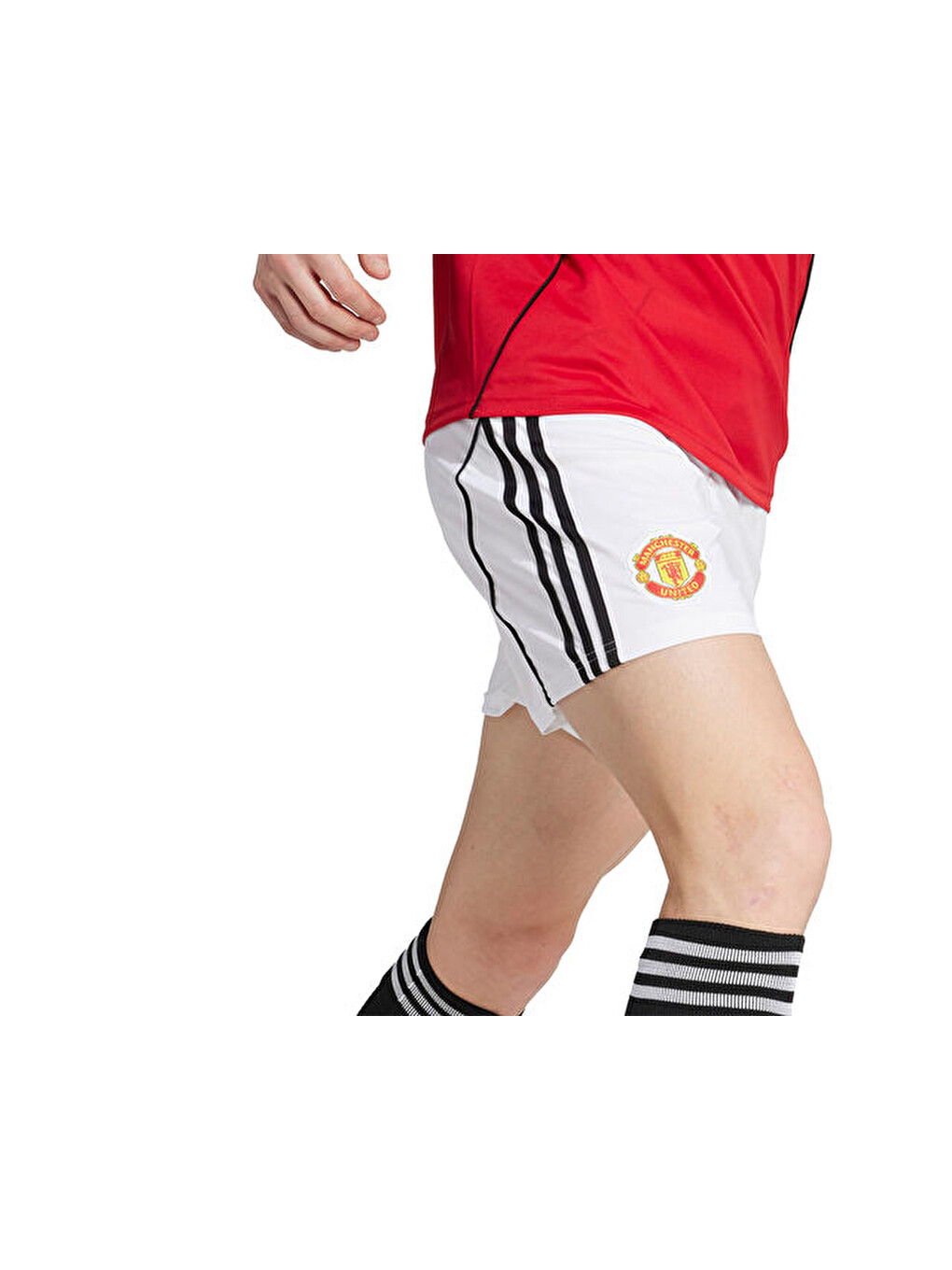 Erkek Manchester United 25/26 İç Saha Şortu Erkek Futbol Şortu Jı7430 Beyaz-5
