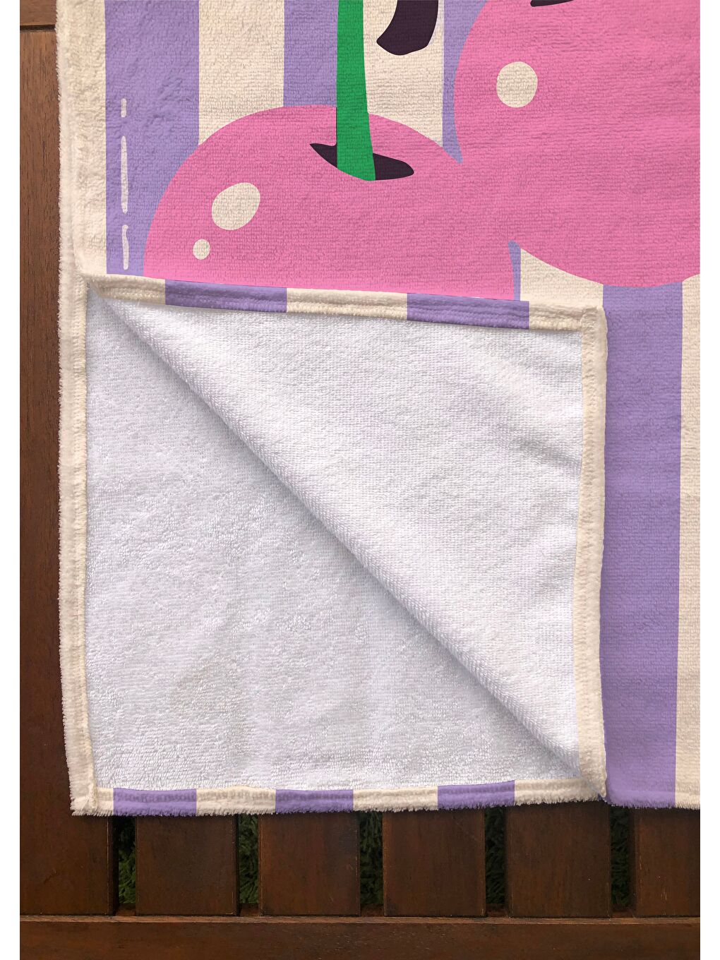 Karışık Renkli Kiraz Desenli Havlu 75x150 cm   Plaj   Banyo Kullanımına Uygun   Hızlı Kuruyan Yumuşak Kumaş-1