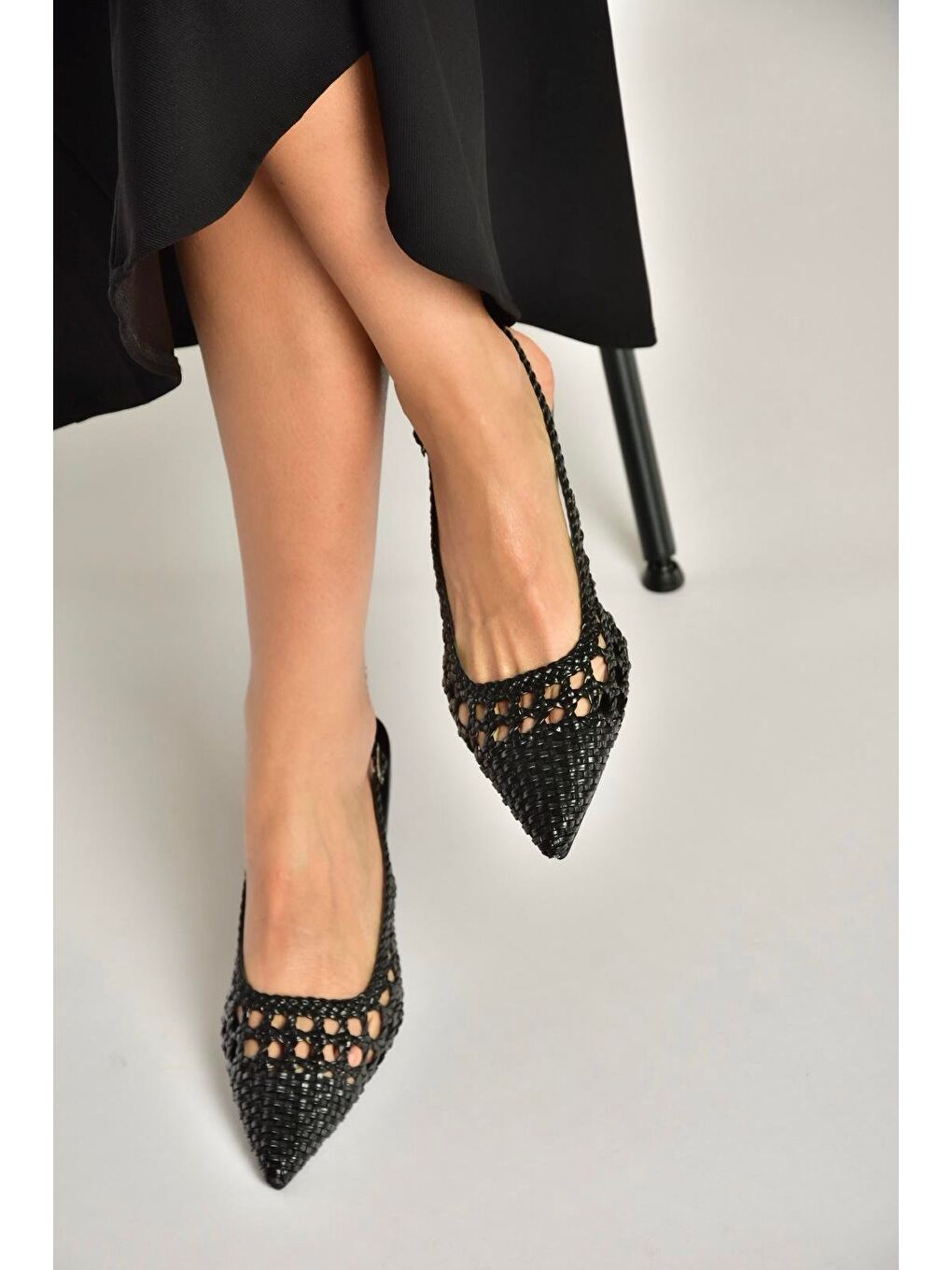 Siyah Kadın Topuklu Ayakkabı Y820026509-1