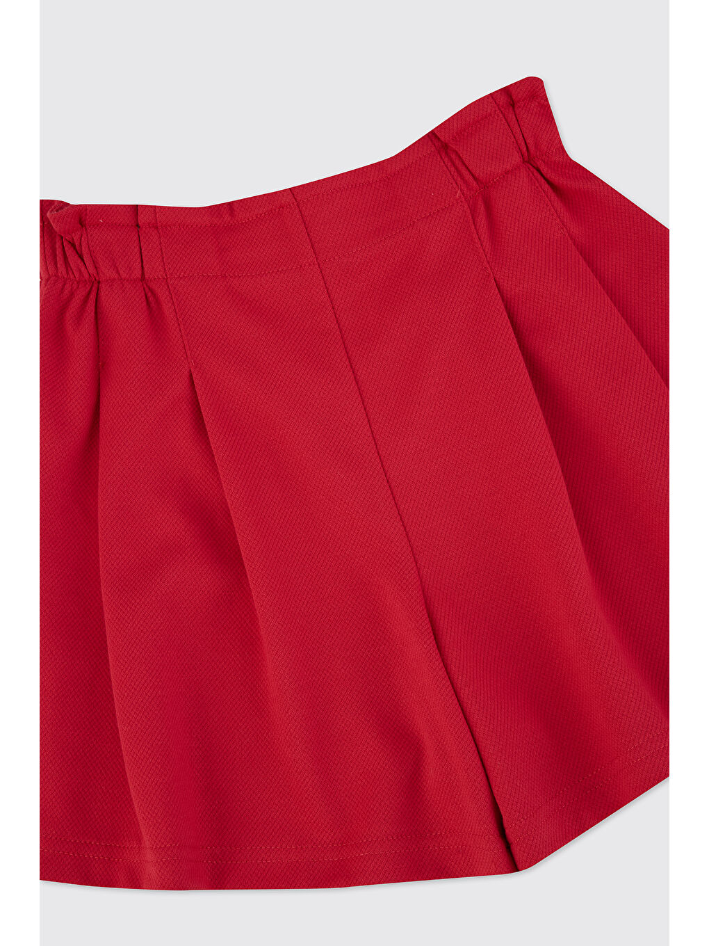 Kız Çocuk Örme Kırmızı Şort-3