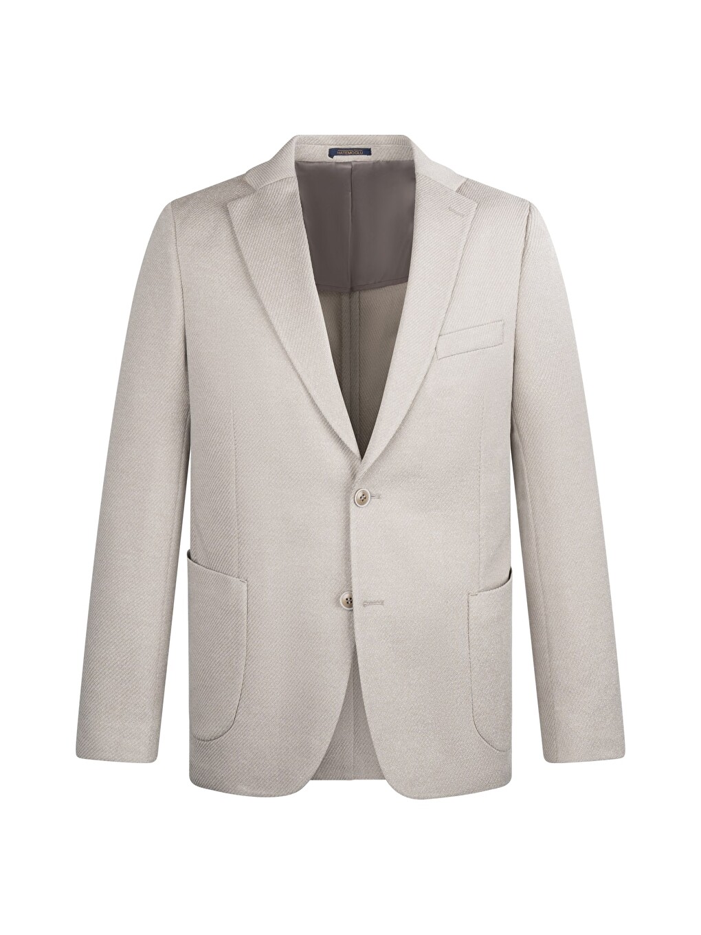 Bej Vizon Comfort Fit Mono Yaka Klasik Ceket