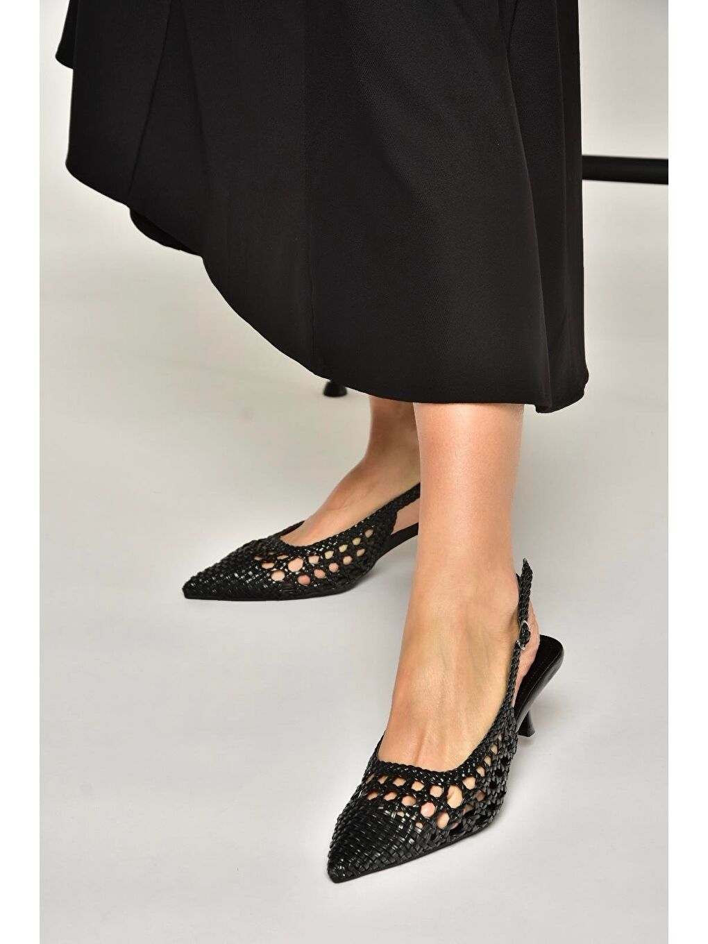 Siyah Kadın Topuklu Ayakkabı Y820026509-3