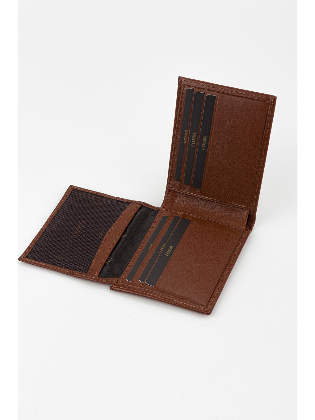 Kutulu Hakiki Deri Dikiş Detaylı Kahverengi Yatay Erkek El Portföyü Cüzdan-1