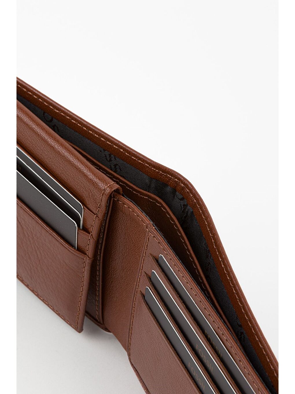 Kutulu Hakiki Deri Dikiş Detaylı Kahverengi Yatay Erkek El Portföyü Cüzdan-2