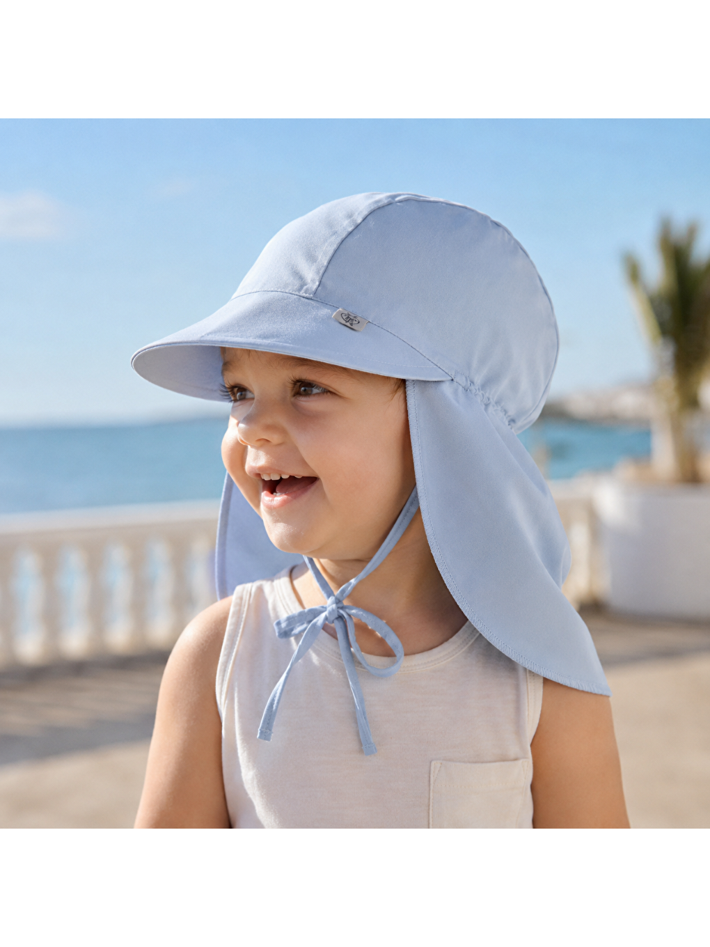 Mavi Flap Hat Uv Korumalı Şapka Sky Blue-3