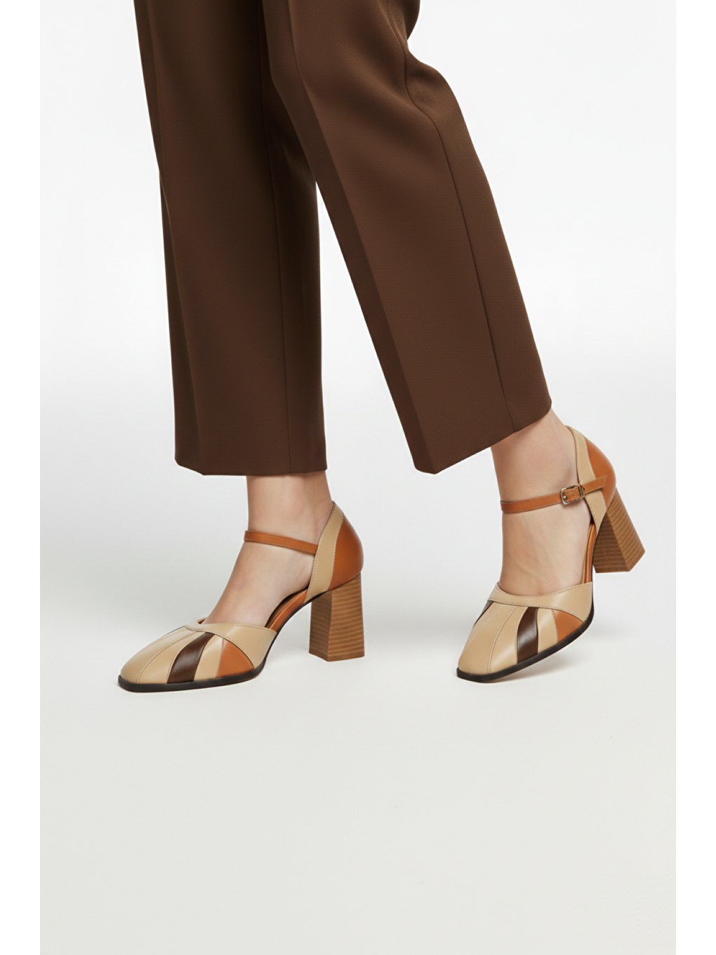 Bej Ten Kadın Topuklu Ayakkabı Y398360103-4