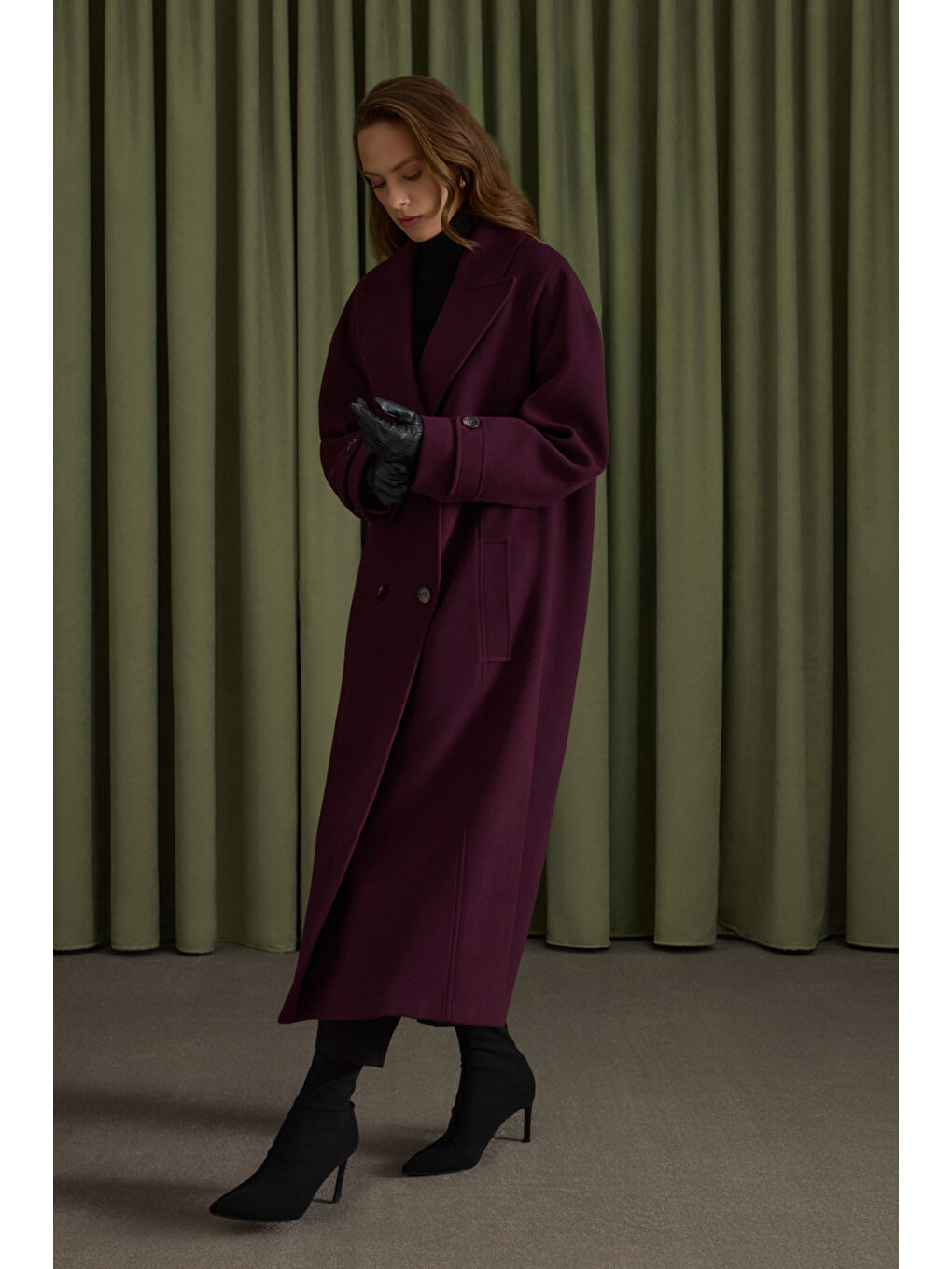 Bordo Kruvaze Kapama Kaban