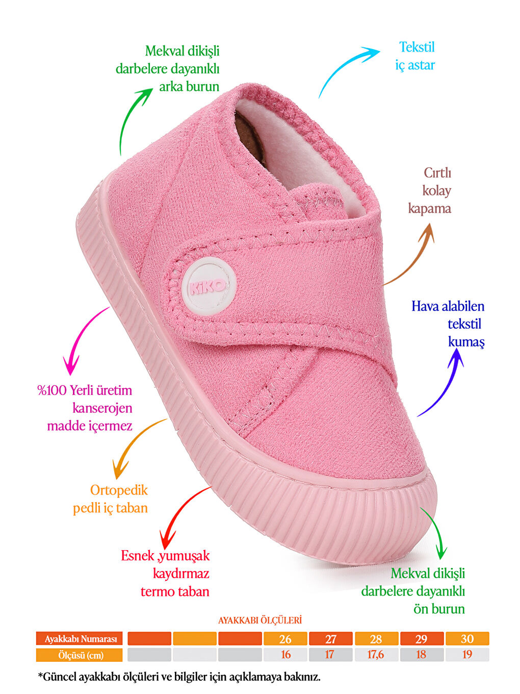 Pembe Petri Günlük Kız Çocuk Ev Okul Kreş Panduf-1