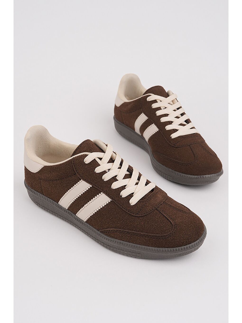 Kahverengi GORDON Unisex Ortopedik Günlük Bağcıklı Yürüyüş Koşu Sneaker Spor Ayakkabı-3