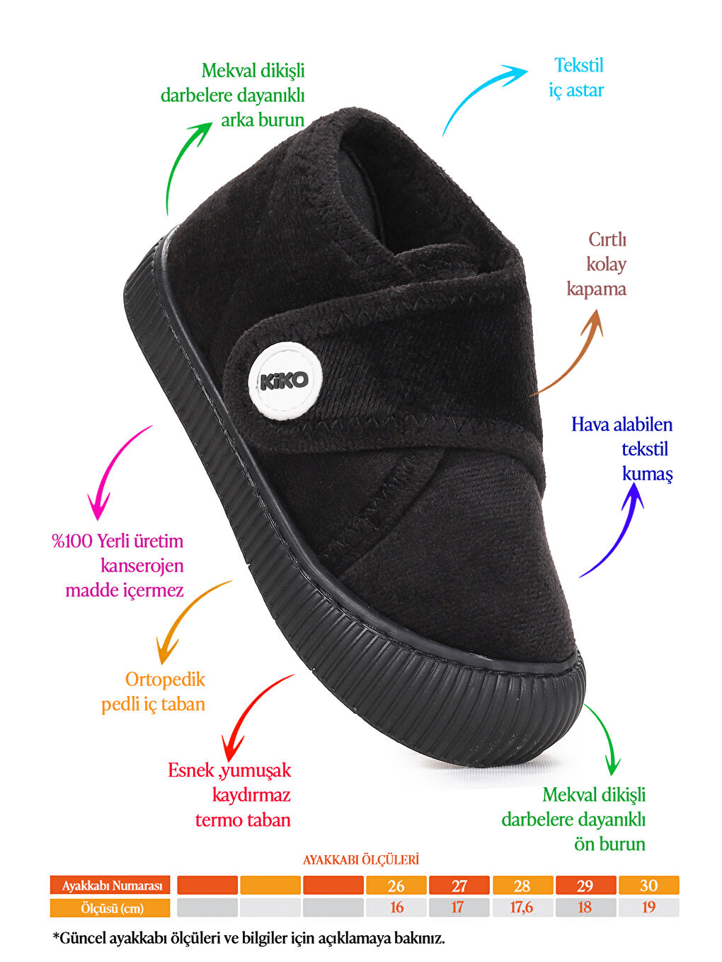 Siyah Petri Günlük Erkek Çocuk Ev Okul Kreş Panduf-1