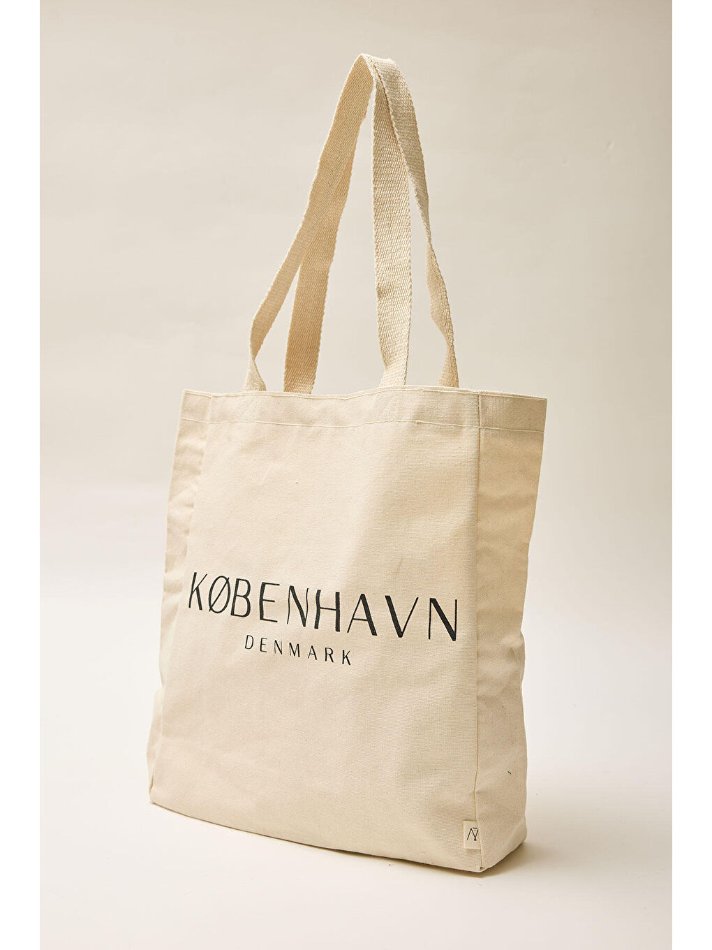 Siyah Baskılı Körüklü Bez Çanta Denmark-1