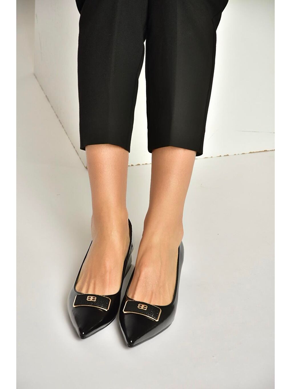 Siyah Kadın Topuklu Ayakkabı Y820771260-2