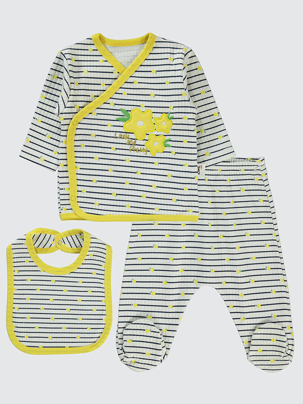 Baby Kız Bebek Zıbın Takımları Sarı