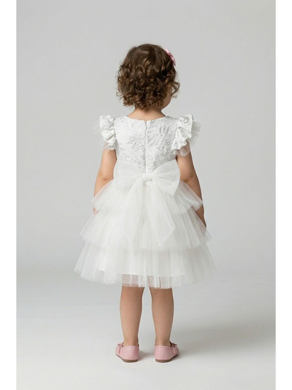 Beyaz Kız Çocuk Abiye-1