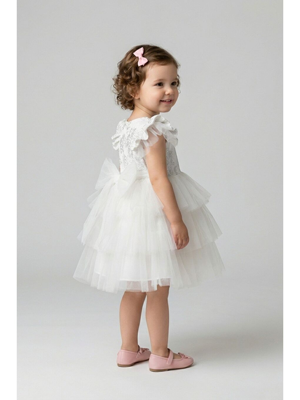 Beyaz Kız Çocuk Abiye-2