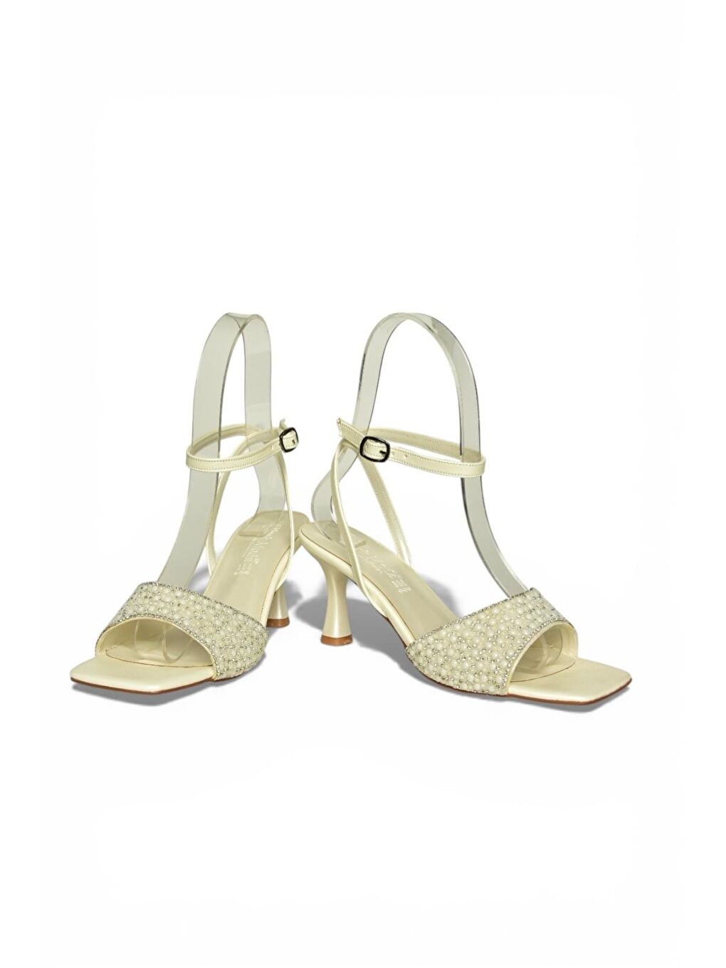 Bej Sedef Kadın Topuklu Ayakkabı Y820071609-3