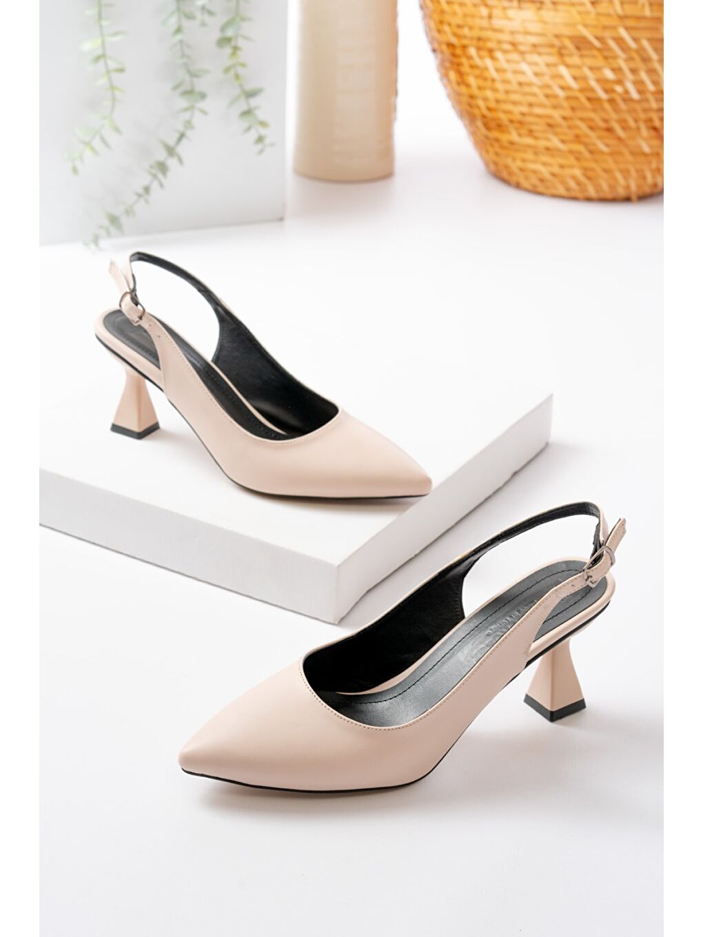 Kadın Harmony Bej Cilt Topuklu Ayakkabı-3