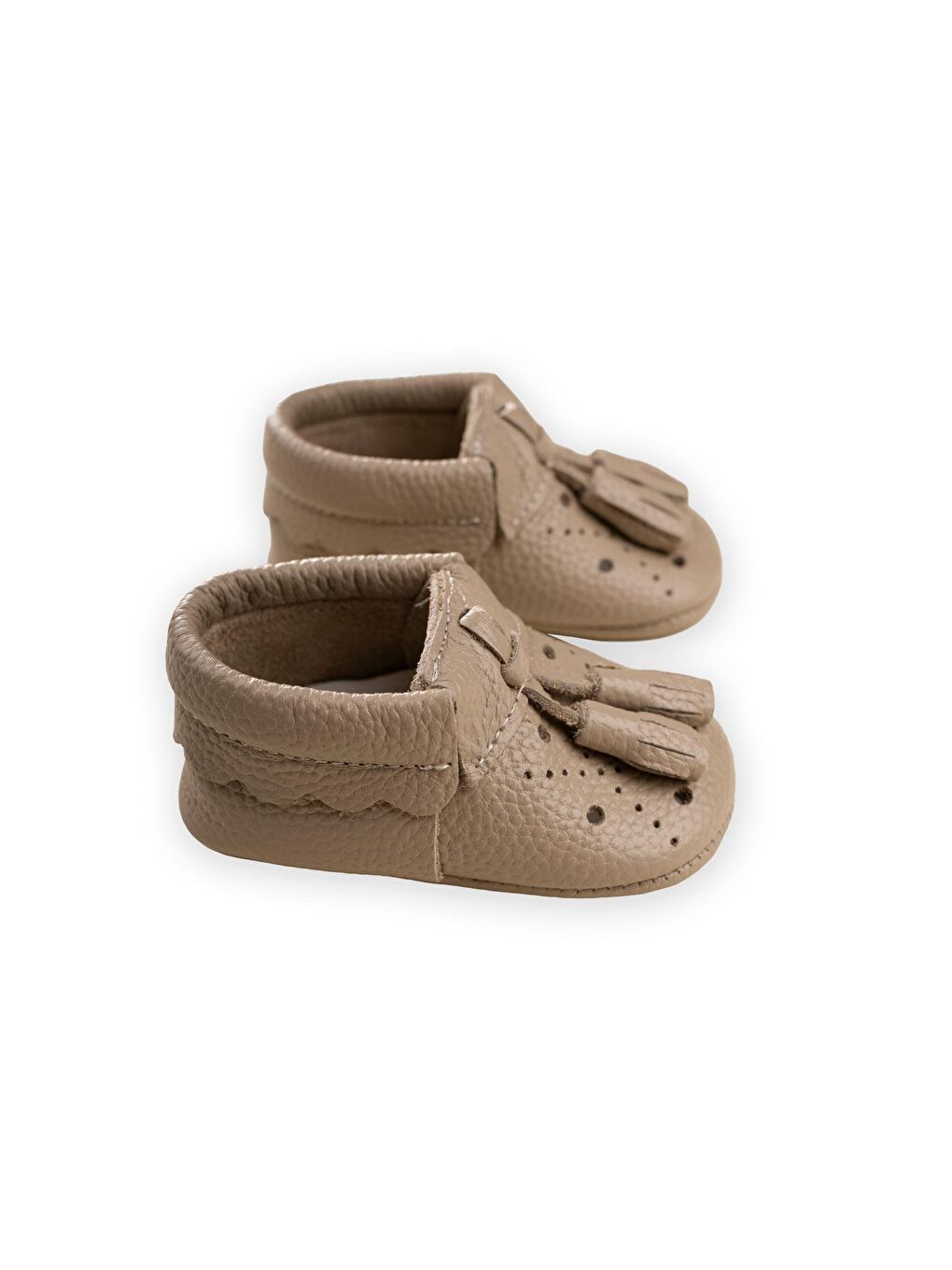 Bej Deri Bebek Ayakkabı 17-21 Numara Vizon-2