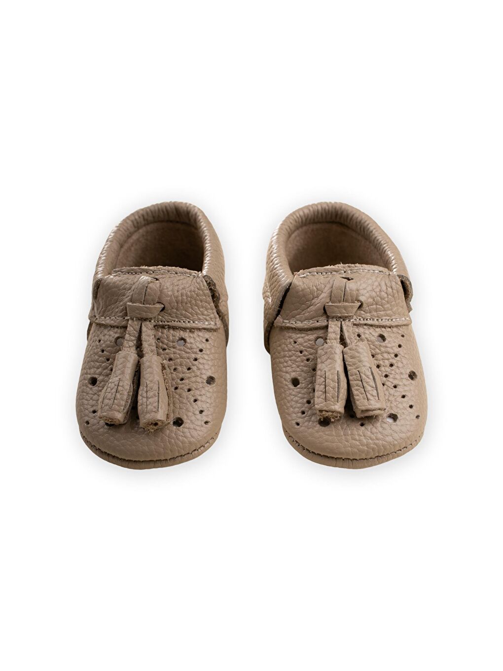 Bej Deri Bebek Ayakkabı 17-21 Numara Vizon-3