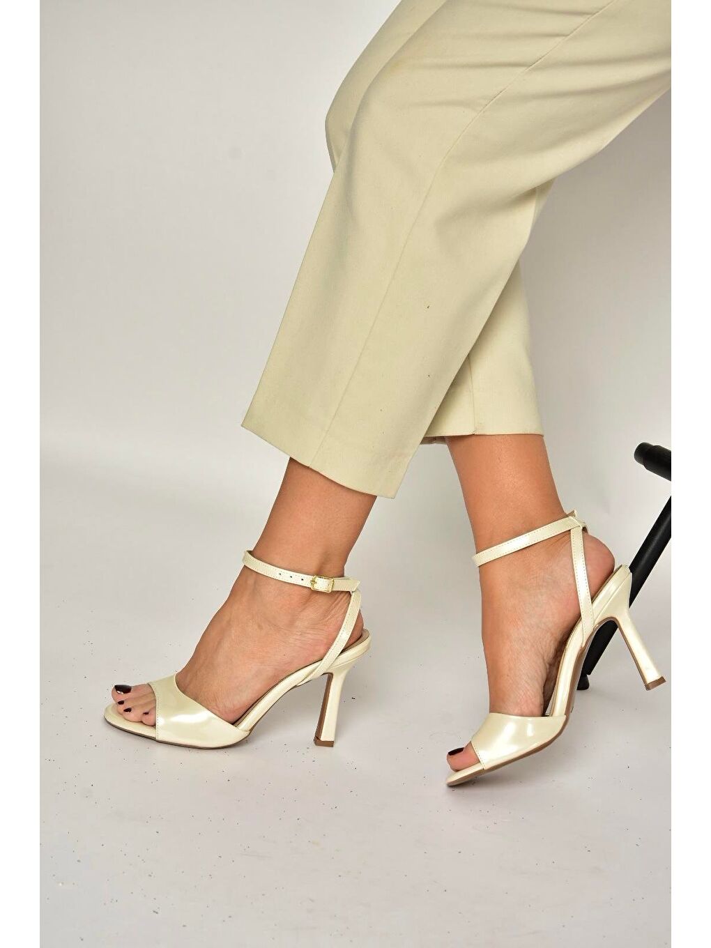 Bej Sedef Kadın Topuklu Ayakkabı Y997264608-1