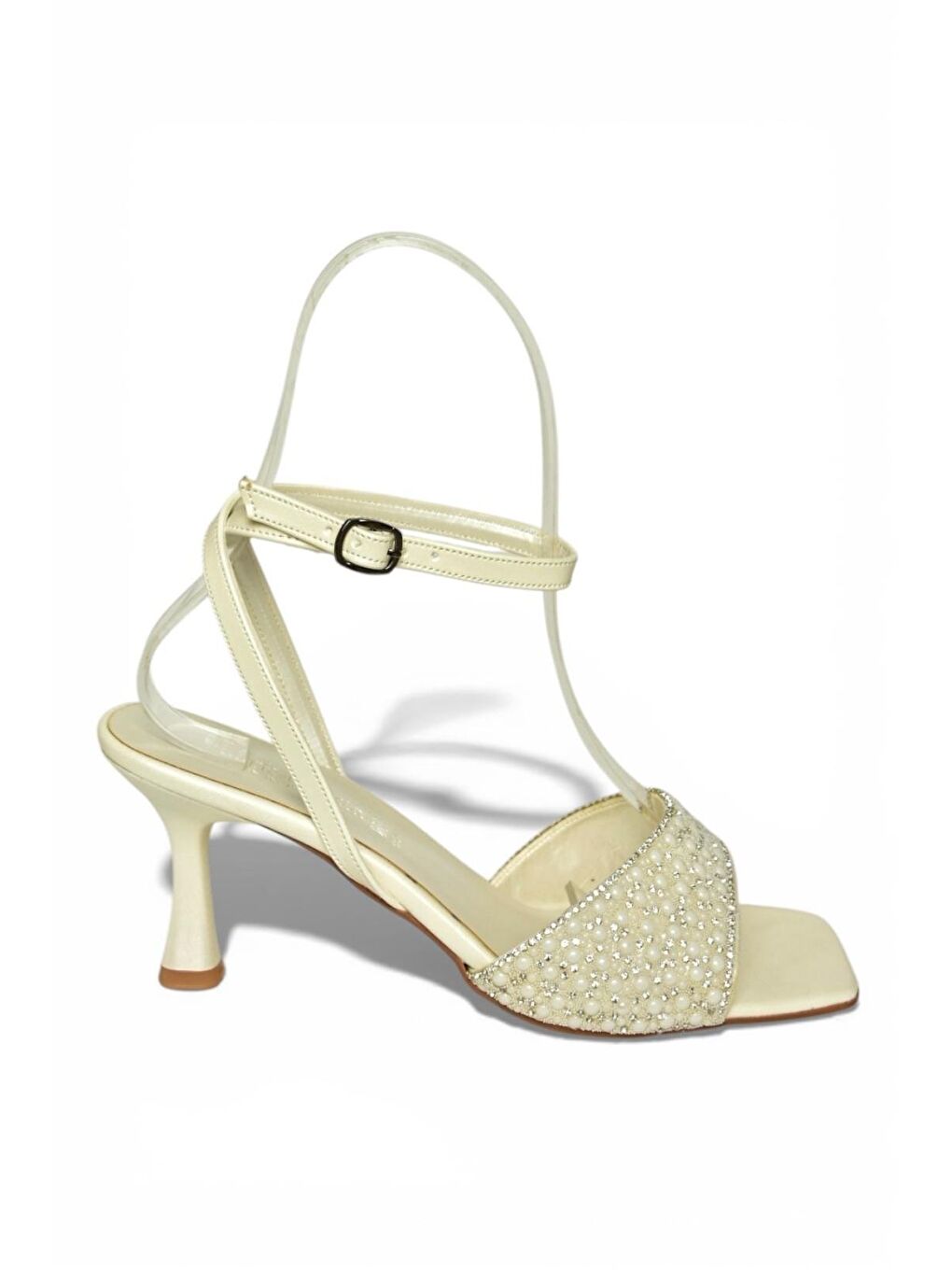 Bej Sedef Kadın Topuklu Ayakkabı Y820071609-5