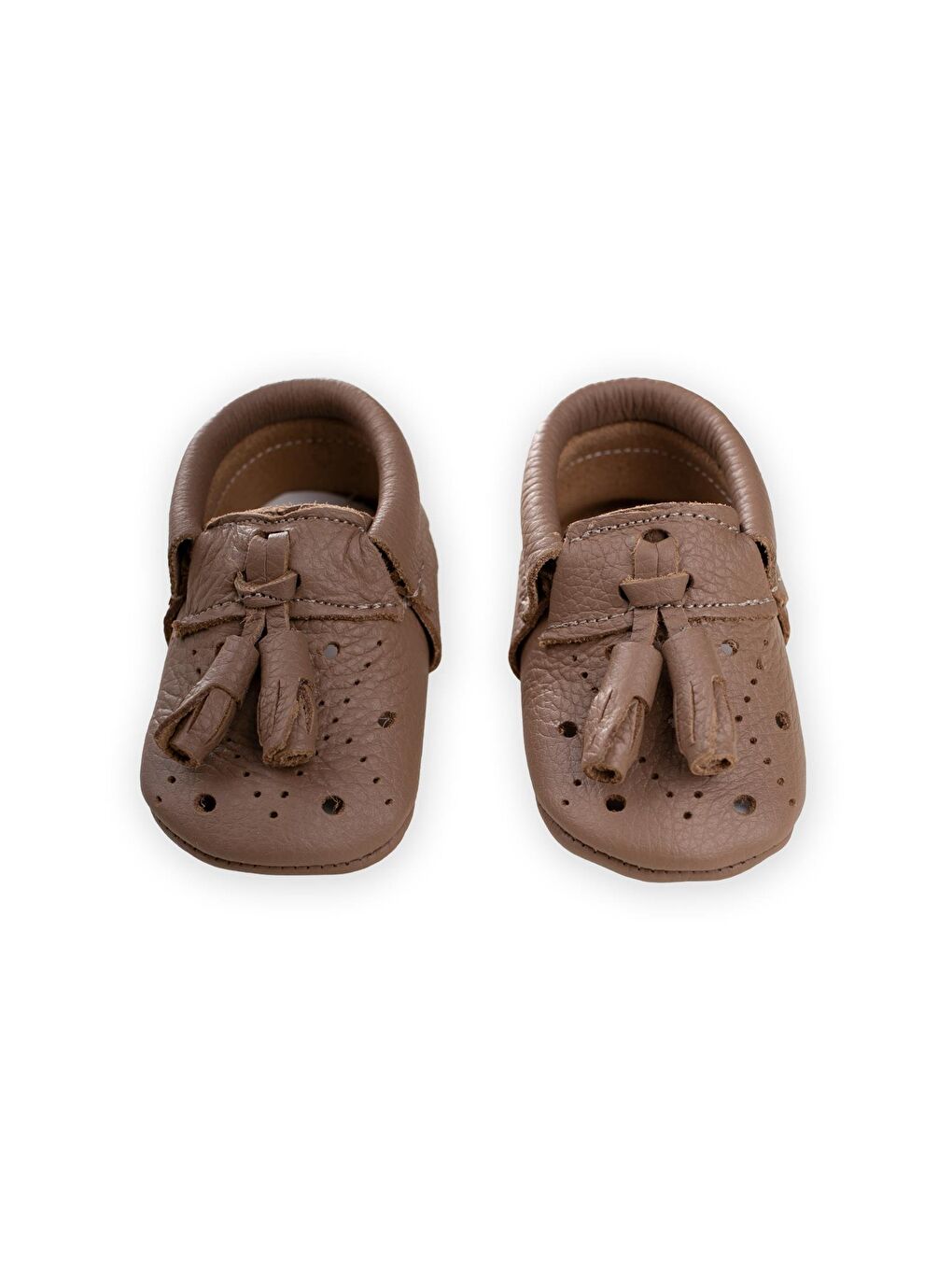 Kahverengi Deri Bebek Ayakkabı 17-21 Numara Kahve-1
