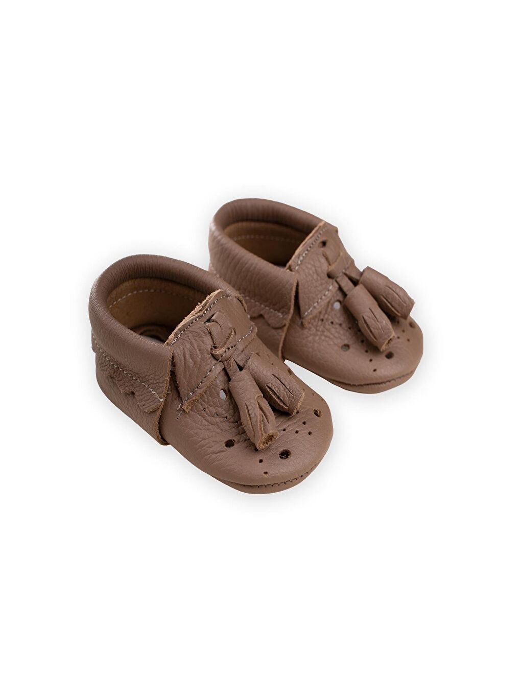 Kahverengi Deri Bebek Ayakkabı 17-21 Numara Kahve-2