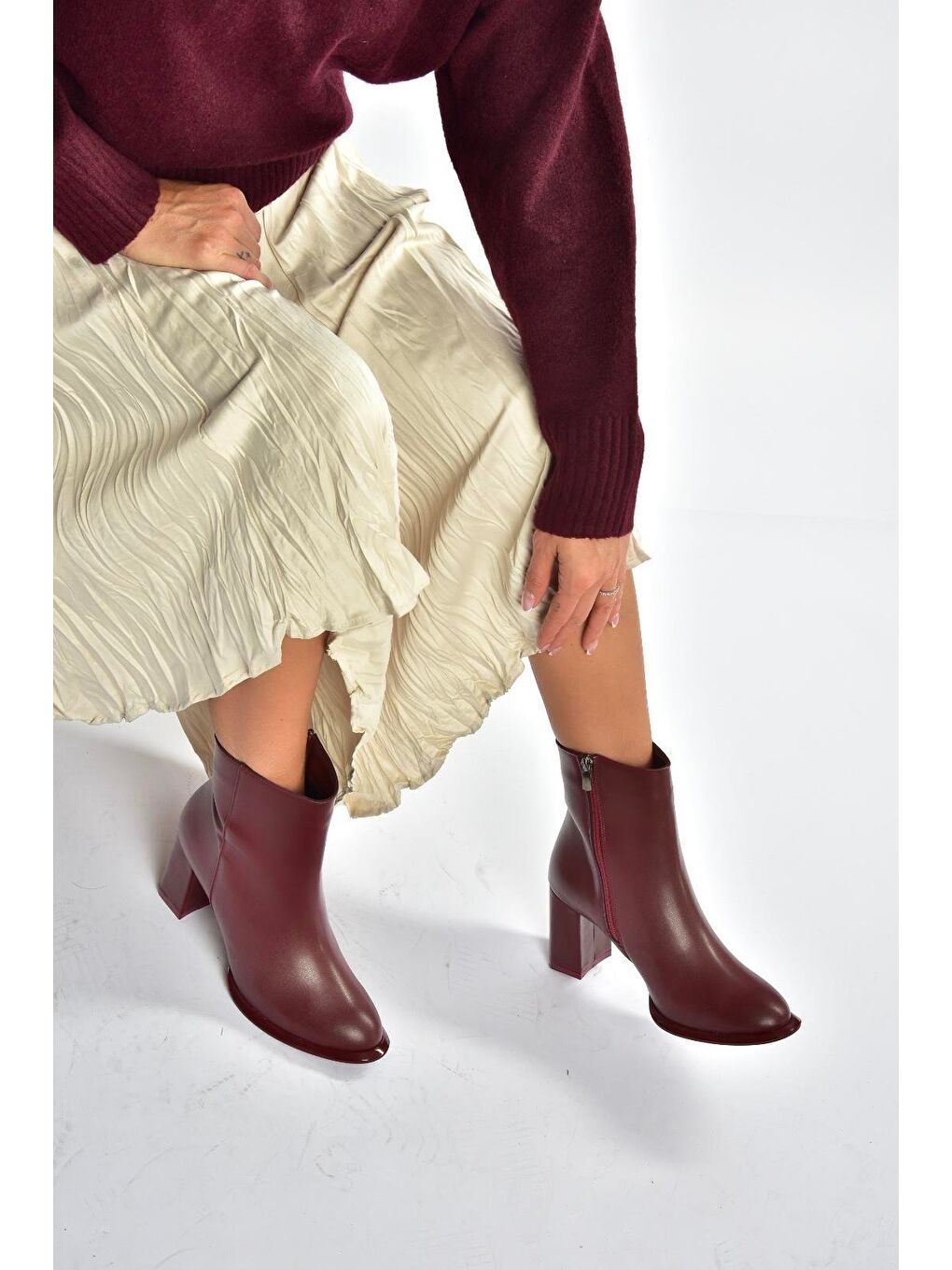 Bordo Kadın Bot V590166309-4