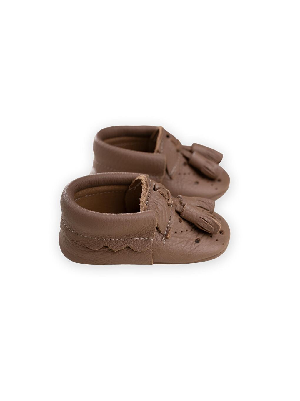 Kahverengi Deri Bebek Ayakkabı 17-21 Numara Kahve-3