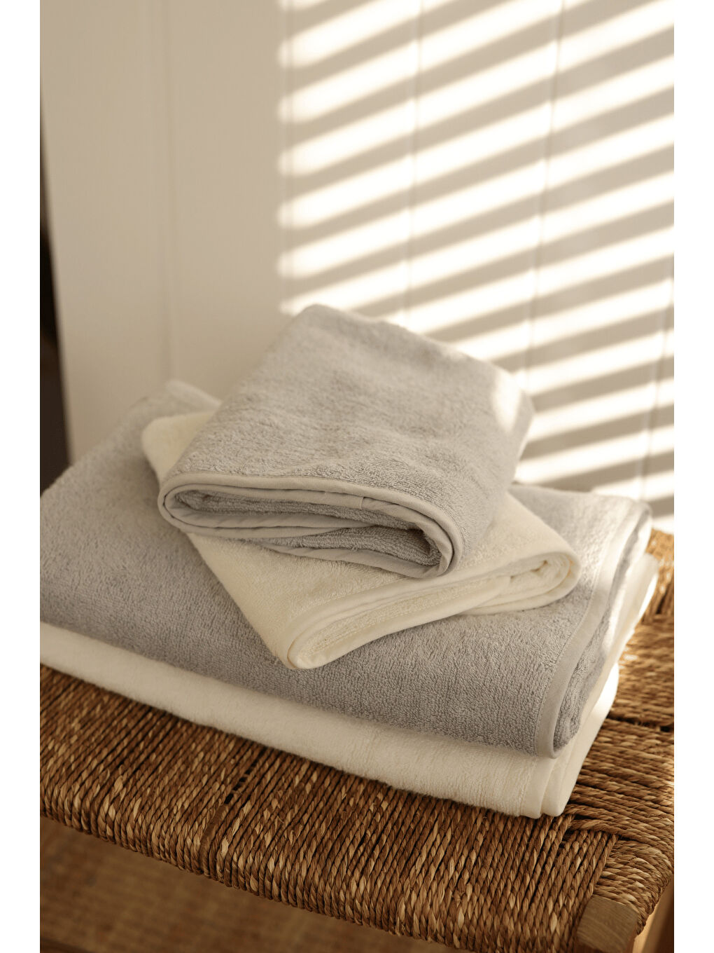 Sedef Bambu Banyo Havlusu 70x140 cm Ekru-4