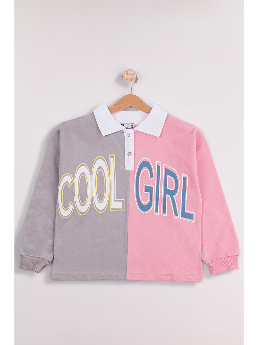 Turuncu Kız Çocuk Orta Kalınlıkta Baskılı 2'li Paket Sweatshirt-1