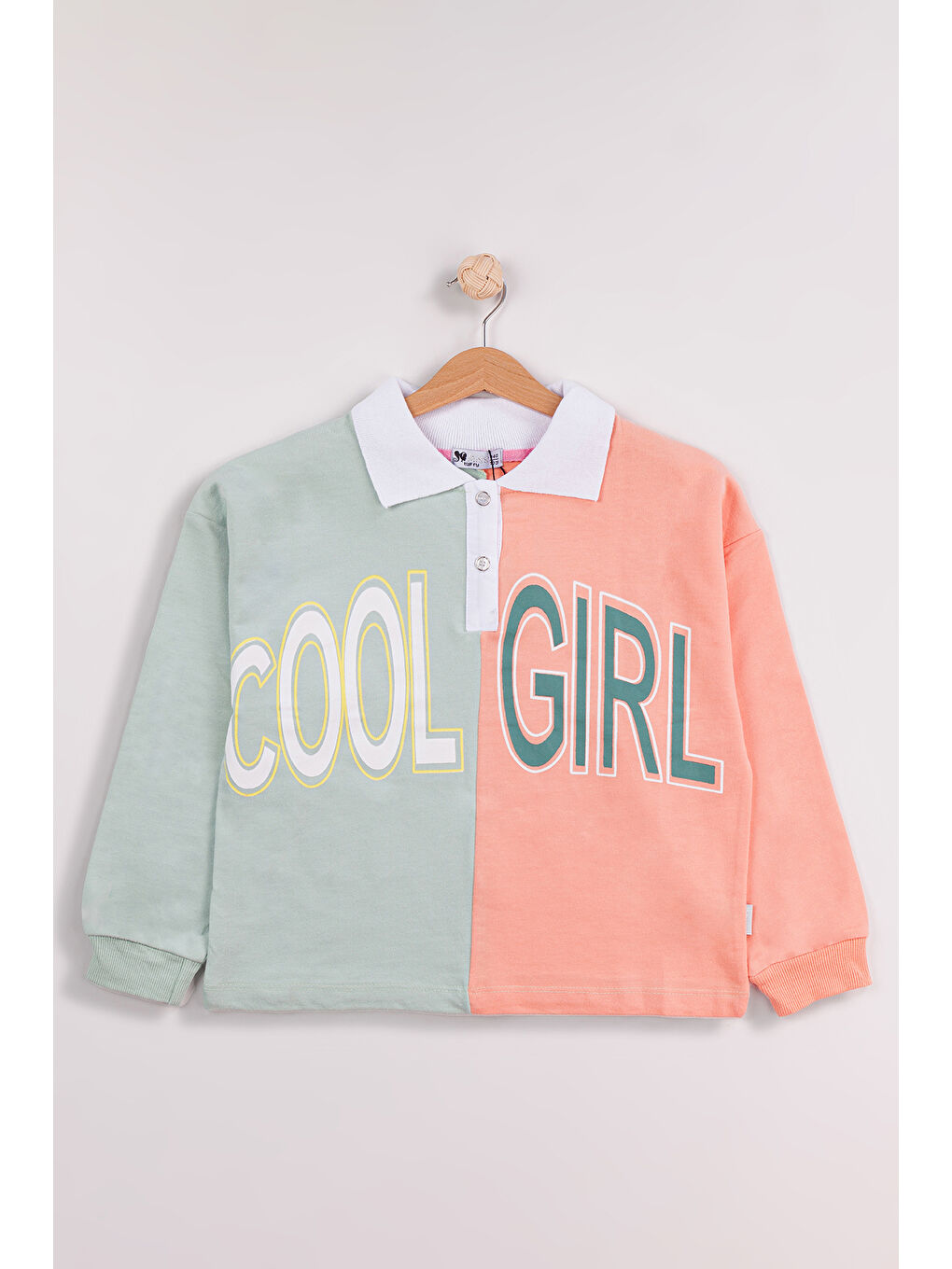 Mor Kız Çocuk Orta Kalınlıkta Baskılı 2'li Paket Sweatshirt-1