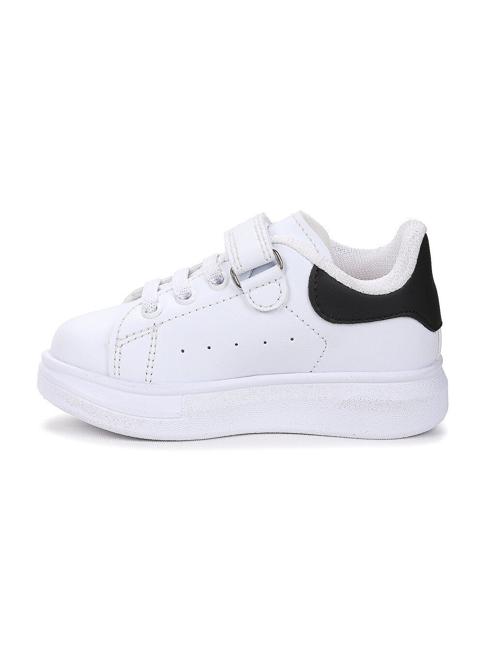 Beyaz Tinsa Günlük Cırtlı Işıklı Kız Bebek Spor Ayakkabı-3