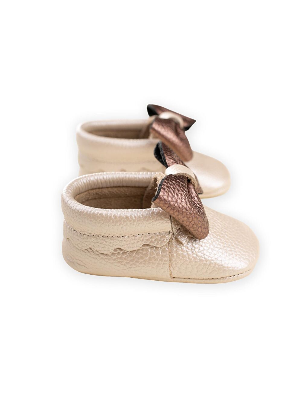 Deri Bebek Ayakkabı 17-21 Numara Ekru-Rose-3
