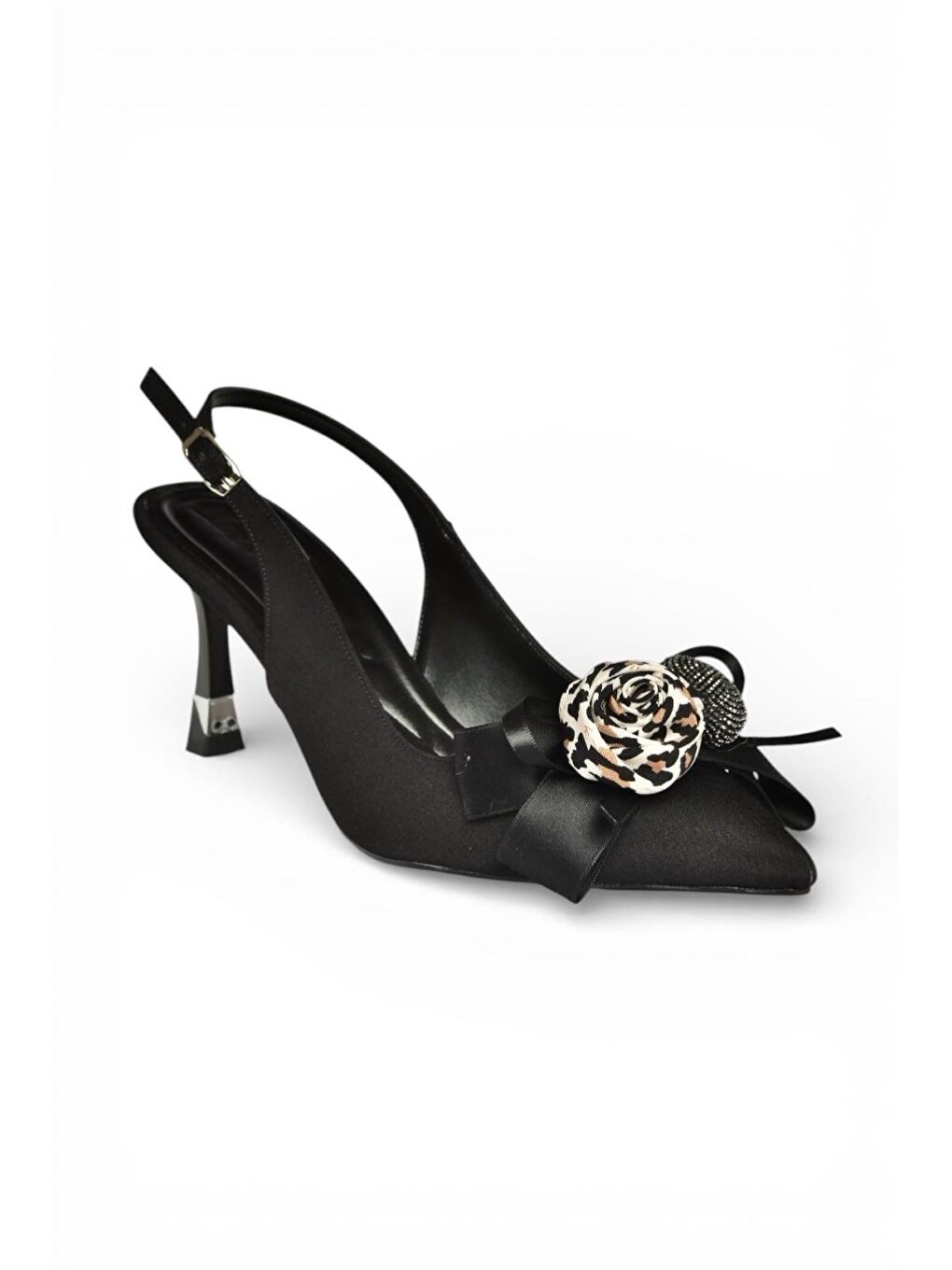 Siyah Kadın Topuklu Ayakkabı Y308202604-5
